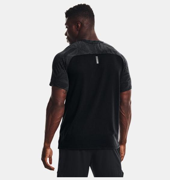 Siyah Erkek UA Streaker Jakarlı Tişört