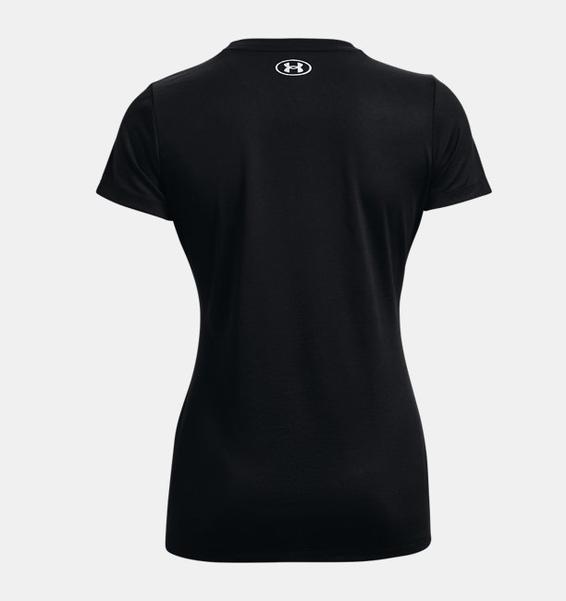 Siyah Kadın UA Tech™ Solid Logo Arch Kısa Kollu