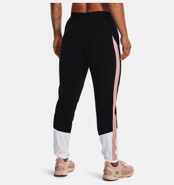 Siyah Kadın UA Armour Sport Dokuma Colorblock Eşofman Altı