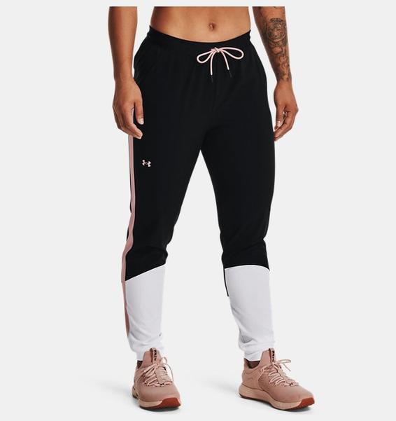 Siyah Kadın UA Armour Sport Dokuma Colorblock Eşofman Altı