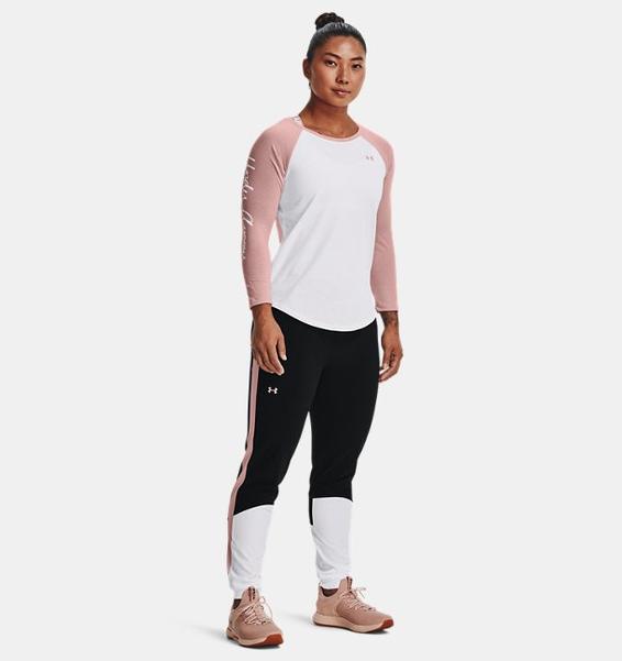 Siyah Kadın UA Armour Sport Dokuma Colorblock Eşofman Altı