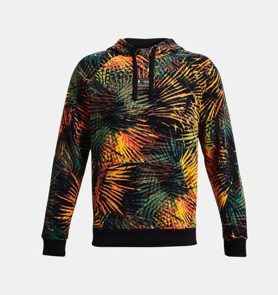 Hardal Erkek UA Rival Fleece Sport Palm Kapüşonlu Üst