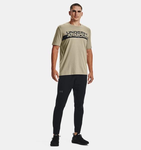 Haki Erkek UA Camo Chest Stripe Kısa Kollu