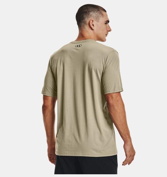 Haki Erkek UA Camo Chest Stripe Kısa Kollu