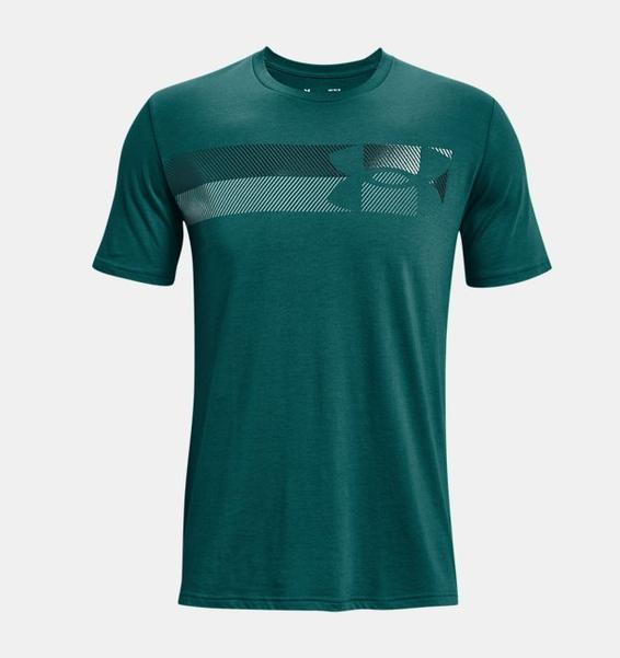 Yeşil Erkek UA Fast Left Chest 3.0 Kısa Kollu