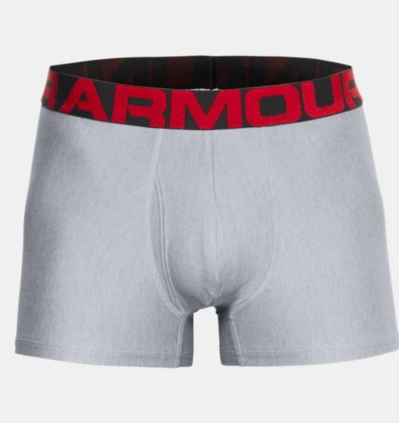 Gri Erkek UA Tech™ 7,5 cm Boxerjock® – 2'li Paket