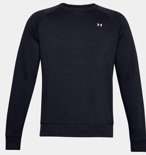 Siyah Erkek UA Rival Fleece Bisiklet Yaka