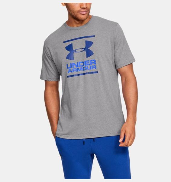 Gri Erkek UA GL Foundation Kısa Kollu T-shirt