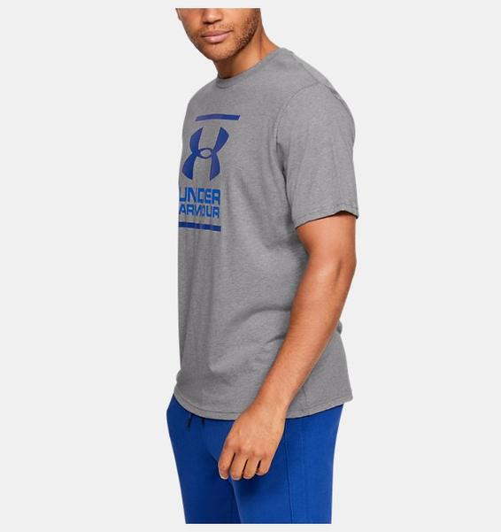 Gri Erkek UA GL Foundation Kısa Kollu T-shirt