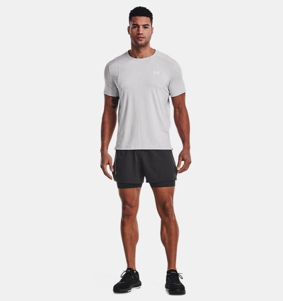 Gri Erkek UA Serin Tutan Koşu Laser Tişört