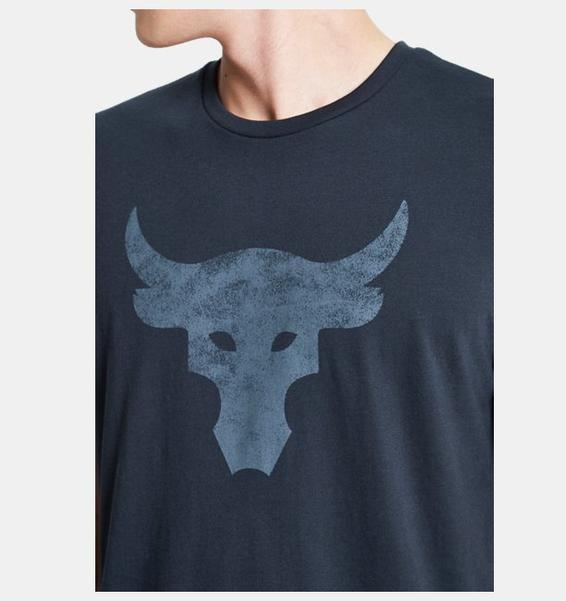 Siyah Erkek Project Rock Brahma Bull Kısa Kollu