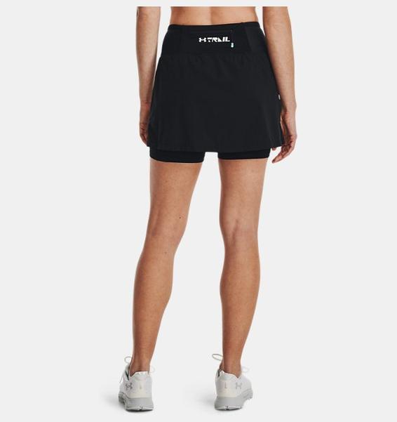 Siyah Kadın UA SpeedPocket Trail Şort Etek