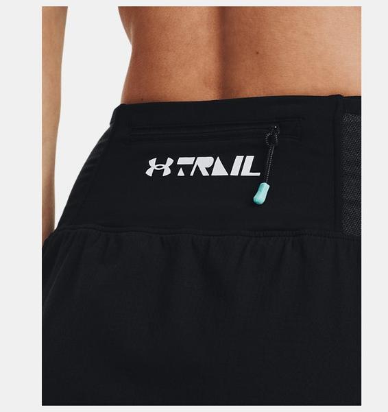 Siyah Kadın UA SpeedPocket Trail Şort Etek