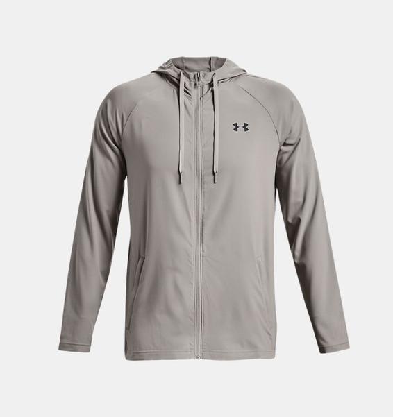 Gri Erkek UA Dokuma Perforated Windbreaker Mont