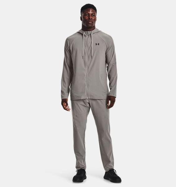 Gri Erkek UA Dokuma Perforated Windbreaker Mont