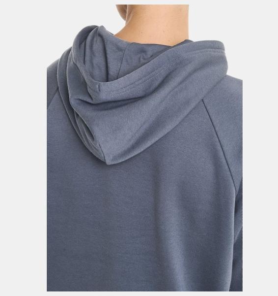 Gri Erkek UA Rival Cotton Kapüşonlu Üst