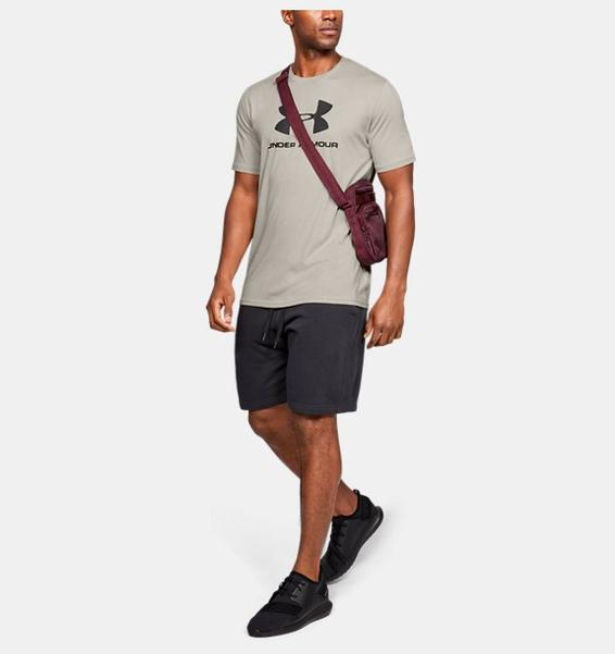 Gri Erkek UA Sportstyle Logo Kısa Kollu