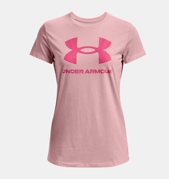 Pembe Kadın UA Sportstyle Graphic Kısa Kollu