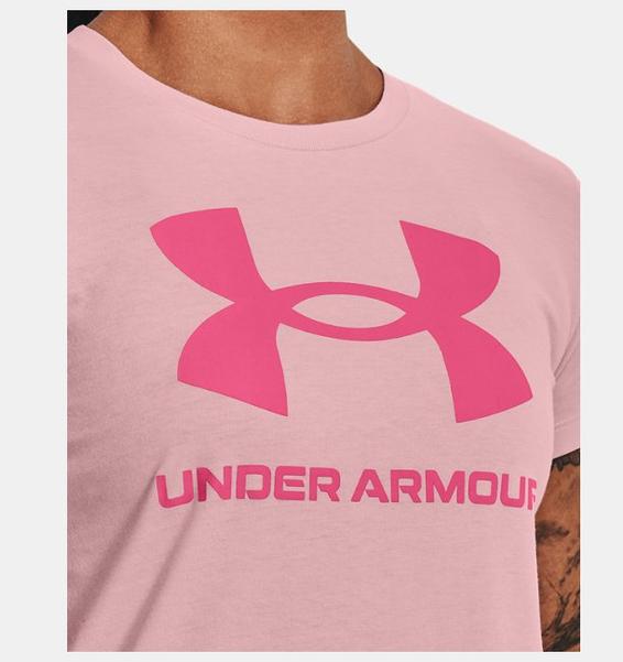Pembe Kadın UA Sportstyle Graphic Kısa Kollu