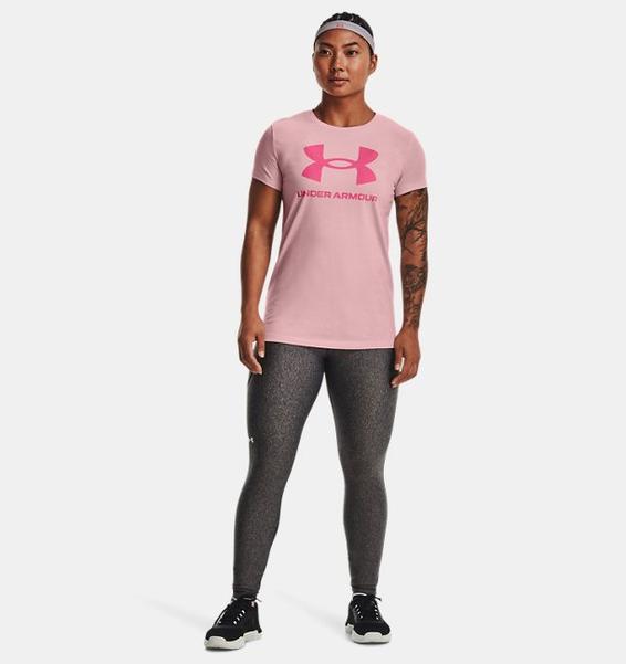 Pembe Kadın UA Sportstyle Graphic Kısa Kollu