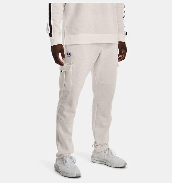 Beyaz Erkek UA Essential Fleece Heritage Kargo Eşofman Altı