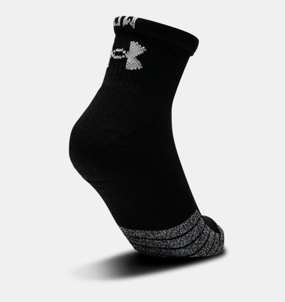 Siyah Unisex HeatGear® Quarter 3’lü Paket Çorap