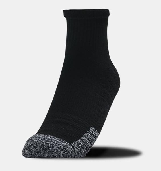 Siyah Unisex HeatGear® Quarter 3’lü Paket Çorap