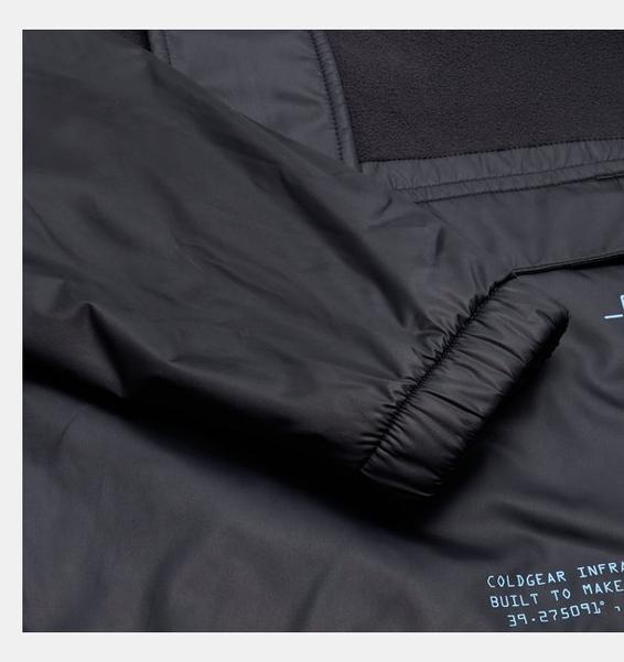 Siyah Erkek ColdGear® Infrared Utility ½ Fermuarlı Mont