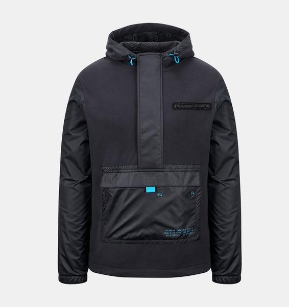 Siyah Erkek ColdGear® Infrared Utility ½ Fermuarlı Mont