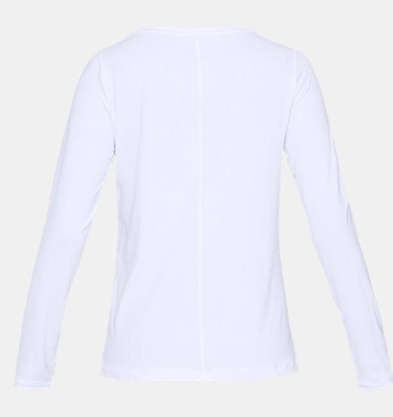 Beyaz Kadın HeatGear® Armour Uzun Kollu