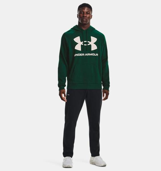 Yeşil Erkek UA Rival Fleece Big Logo Kapüşonlu Üst