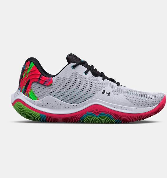 Gri Unisex UA Spawn 4 Baskılı Basketbol Ayakkabısı