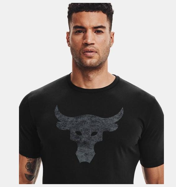 Siyah Erkek Project Rock Brahma Bull Kısa Kollu