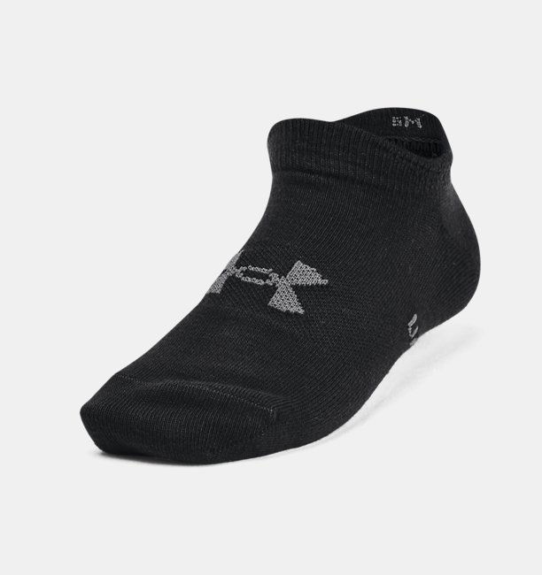 Çocuk UA Essential 6’lı Paket No Show Çorap Siyah