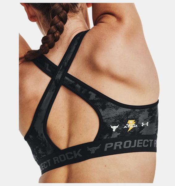 Siyah Kadın Project Rock HeatGear®  Black Adam Spor Sütyeni