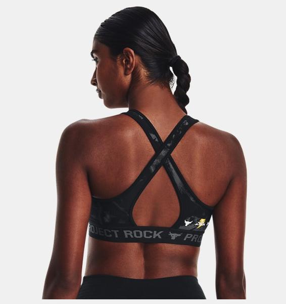 Siyah Kadın Project Rock HeatGear®  Black Adam Spor Sütyeni