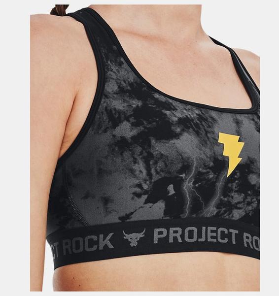 Siyah Kadın Project Rock HeatGear®  Black Adam Spor Sütyeni