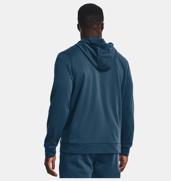 Mavi Erkek Armour Fleece® Tam Boy Fermuarlı Kapüşonlu Üst