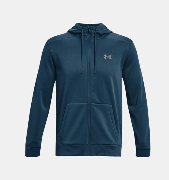 Mavi Erkek Armour Fleece® Tam Boy Fermuarlı Kapüşonlu Üst
