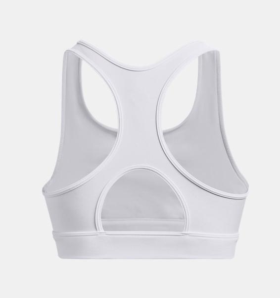 Beyaz Kadın HeatGear® Armour Mid Padless Spor Sütyeni