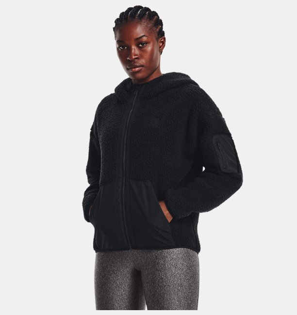 UA SHERPA FLEECE FZ Siyah