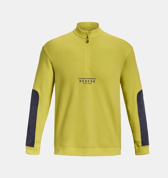 Sarı Erkek UA Koşu Trail ½ Fermuarlı
