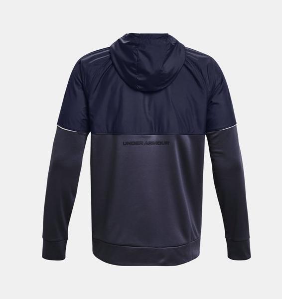 Lacivert Erkek Armour Fleece® Storm Tam Boy Fermuarlı Kapüşonlu Üst