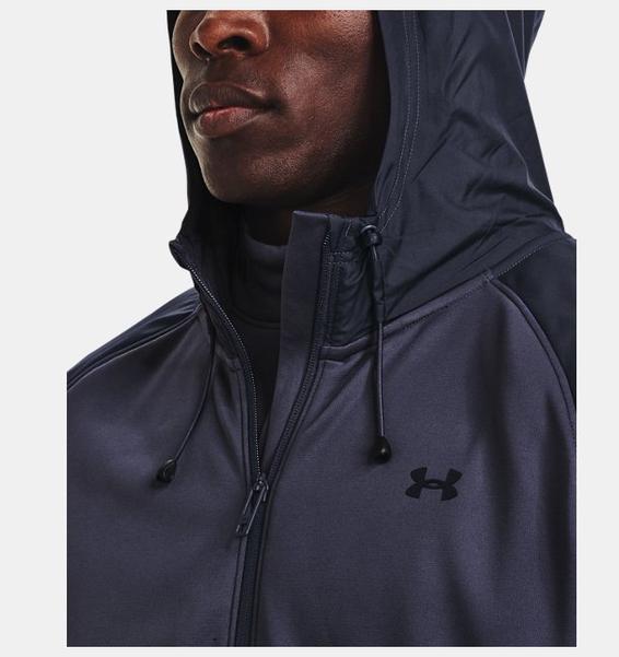 Lacivert Erkek Armour Fleece® Storm Tam Boy Fermuarlı Kapüşonlu Üst