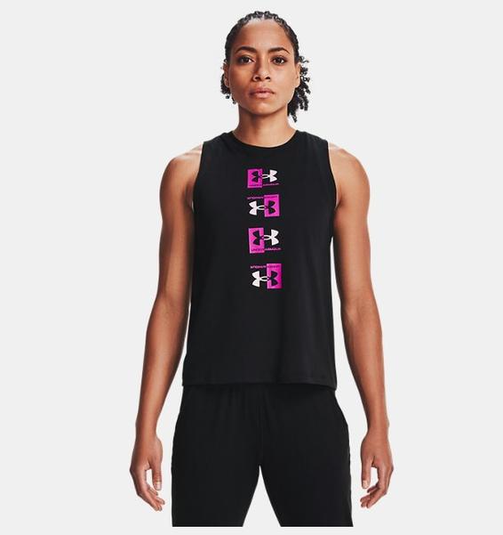 Siyah Kadın UA Repeat Muscle Atlet