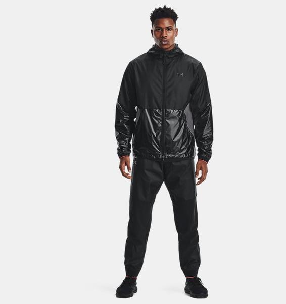 Siyah Erkek UA Recover Legacy Windbreaker Mont