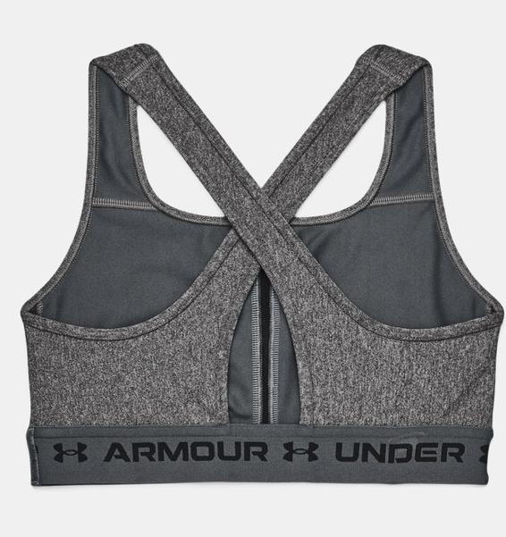 Gri Kadın Armour® Mid Crossback Heather Spor Sütyeni