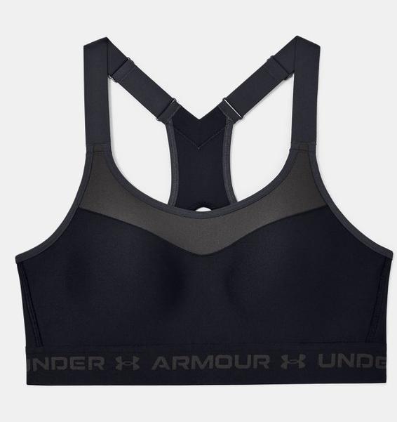 Siyah Kadın Armour® High Crossback Spor Sütyeni