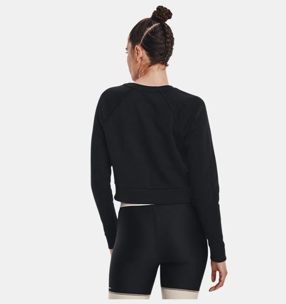 Siyah Kadın Project Rock Home Gym Fleece Bisiklet Yaka