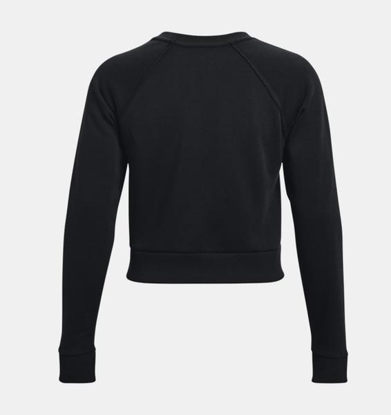 Siyah Kadın Project Rock Home Gym Fleece Bisiklet Yaka